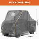 KEMIMOTO UTV Cover, All-Weather Protection UTV Cover Two Seater Compatible with Kawasaki Mule 4000/4010 Can-Am Defender Ranger XP 1000 WOLVERINE RMAX2 Pioneer UFORCE, 2-3 Seaters 140" x 75" x 58"