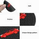 2PCS Car Cup Holder Coaster Compatible with 2019-2025 Toyota RAV4 Silicone Non-Slip Cup Holder Coasters for Toyota Interior Accessories(Black&Red)
