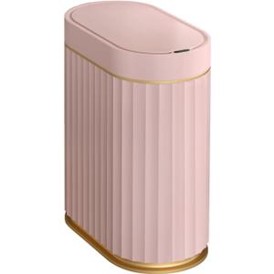 Sensor Trash Can 2 Gallon Waterproof Motion Sensor Trash Can, Automatic Bathroom Trash Bin, Slim Garbage Can (Pink, 2 Gallon)