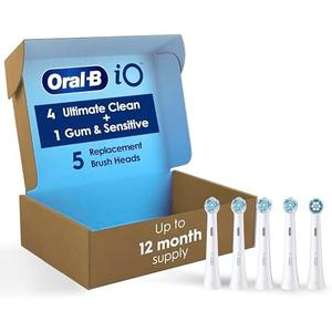 Oral-B iO Ultimate Clean Replacement Brush Heads, 4 Count