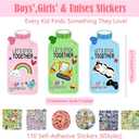 2 x Valentines Day Gifts for Kids Classroom -Stickers Valentine's Day Cards for Class Exchange - Cute Valentine Card for Boys Girls Classmates School