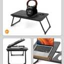 Lap Desk for Couch/Sofa/Floor, 5-Angle Adjustable Bed Desk with Foldable Legs &Cup Holder, Light Weight Bed Tray Table for Writing/Eating/Reading, Portable Laptop Stand for Adults, Kids