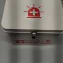 Kamehame First Aid Box, Keep Calm First Aid Medicine Storage Bin with Lid, Vintage Metal First Aid Organizer Empty Box for Home Emergency Tool Set, Latch Closure, Removable Tray and Side Handles