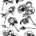 2 x Roses Flower Leaves Stamp Rubber Clear Stamp/Seal Scrapbook/Photo Album Decorative Card Making Clear Stamps