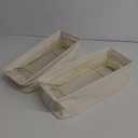 StorageWorks Narrow Storage Bins, Small Basket for Closet and Shelves, Fabric Organizer with Handles, Toilet Paper Storage, Beige, 2-Pack (15"L x 6"W x 5"H, Beige)