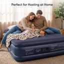 Sekey Queen Air Mattress with Built-in Pump, 18" Raised Blow Up Bed | Inflatable Mattress with Anti-Deflation Technology, 3-Minute Inflation, Soft Waterproof Flocked Top, Home & Moving, 660 lb