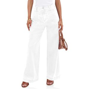 Cicy Bell Womens Wide Leg Jeans High Waisted Stretchy Baggy Loose Denim Casual Pants with Pockets