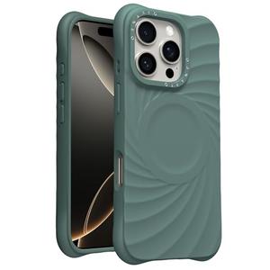 ORNARTO Vortuxe for iPhone 16 Pro Case 6.3" | 2X MIL-STD Drop Protection | Compatible with MagSafe | Sleek Aesthetic Liquid Silicone Phone Cover - Pine Green