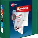 Avery Heavy-Duty View 3 Ring Binder, 3 Inch One Touch EZD Rings, 670-Sheet Capacity, 3.5 Inch Wide Spine, Customizable Clear Cover and Spine, 1 Green Binder (79109)