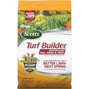 Scotts Turf Builder WinterGuard Fall Weed & Feed5, Weed Killer Plus Fall Fertilizer, 12,000 sq. ft., 33.84 lbs.