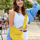 FEIBOON Spacious Nylon Crossbody Bag Bum Bag Handbags Wallets Purses Trendy Shoulder Bag for Women