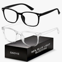 Blue Light Blocking Glasses - Fashion Square Fake Eyeglasses, Anti UV Ray Computer Gaming Glasses Blue Blockers for Women/Men
