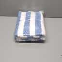 White Classic Beach Towels Oversized Cabana Stripe Cotton Bath Towel Large - Luxury Plush Thick Hotel Swim Pool Towels for Adults Super Absorbent Quick Dry - 35x70 Light Blue [2 Pack]