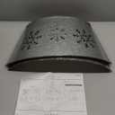 Glitzhome 21.65 Inch Galvanized Christmas Tree Collar with LED String Lights, Metal Rustic Rustic Snowflake Base Cover Holiday Decofor 7.5 Ft Artificial or Real Xmas Trees