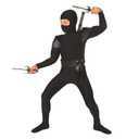 Kids Black Ninja Costume, Medium