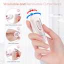 Ear and Nose Hair Trimmer Clipper - 2026 Professional Painless Eyebrow & Facial Hair Trimmer for Men Women, Battery-Operated Trimmer with IPX7 Waterproof, Dual Edge Blades for Easy Cleansing Rose Pink