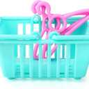 deAO Washing Machine Toy for Kids Dollhouse Furniture Pretend Play Household Appliance Realistic Sounds with Lights Laundry Play Set with Rotatable Roller for Boys Girls
