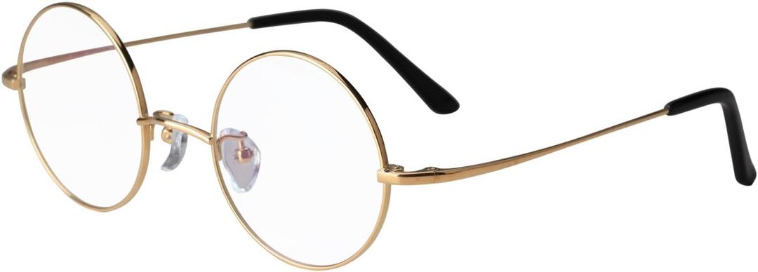 Agstum Pure Titanium Retro Round Optical Eyeglasses Frame 44-24-140 (Gold)