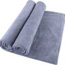 Oversized Microfiber Bath Towels (Bath Sheets), 2 Pack (32 x 71 Inch), Extra Large Super Absorbent, Quick Fast Dry, Soft Eco-Friendly Towels for Body, Bathroom, Travel (2PCS Grey)