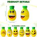 30 Pieces Pineapple Stress Ball Smile Fruit Stress Ball with Emotions Toy Pineapple Fidget Toys Party Favors for Adults Teens Finger Exercise Anxiety Relief Party Supplies, Small