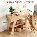 Wood Console Table, 40 Inch Light Oak Entryway Table with Drawers and Storage, Narrow Sofa Table Behind Couch for Living Room, Farmhouse Hallway Table