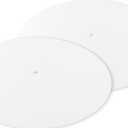 GOSO 2 PCS Round Lamps Shades Diffuser 11.5" Diameter with 3/8" Center Hole- Lampshade for Table Lamps Pendants Light Lampshade Fits 12-15" Openings Frosted Frosted White Acrylic Drum Diffuser Shades
