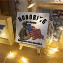 4 x Veterans Gift, July 4th Independence Day Gifts for Dad Men, Memorial Day Gifts for Army Veterans, American Patriotic Veterans Day Desk Decor, Veterans Memorial Decorations, Our Heroes