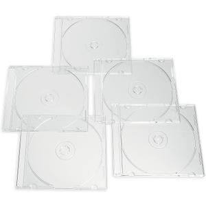 Verbatim CD DVD Blu-Ray Clear Slim Jewel Cases, 5.2 mm  25 Pack