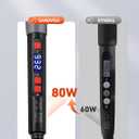 21-in-1 3D Printer Smoothing Tool Kit, 80W LCD Digital Adjustable Temperature Soldering Welding Iron Kit with Insert Brass Heatset Nuts & Soldering Tips, Fast Heating 3D Printing Modify Finishing Tool