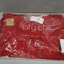 City Chic Women's Plus Size Dress - Sweetly Tied Midi, 14 Red