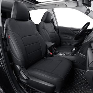 coverdream Forester Waterproof Leather Seat Covers Custom Fit for 2014-2018 Subaru Forester Seat Covers,Full Coverage,Airbag Compatible,Car Seat Protector(Full Set,Black)