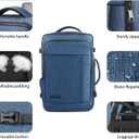 Carry On Backpack, Extra Large 50L Travel Backpack for Men & Women, Expandable Backpack For Airplanes, 17 Inch Laptop Backpack, Luggage Suitcase 40L Daypack Lightweight Business Weekender Bag, Blue