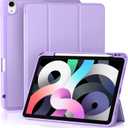 Akkerds Compatible with iPad Air 11 Inch Case 7th/6th Generation (M3/M2) 2025/2024, for iPad Air 5th/4th Generation Case 10.9 Inch 2022/2020 with Pencil Holder[Auto Sleep/Wake], Lavender