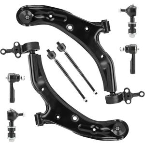 Front Lower Control Arm w/Ball Joint for Nissan Sentra 2001-2006, Stabilizer/Sway Bar Links + Tie Rod Ends, Left & Right, Outer & Inner, 8Pcs Suspension Kit K620359 K620358 K9543 ES2814RL EV380