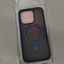 TORRAS Ultra-Magnetic Ostand for iPhone 15 Pro Case, [Compatible with MagSafe] [Flexible Stable Stand] Military-Grade Protection Translucent Slim Anti-Scratch Ring Kickstand, Navy Blue 6.1"