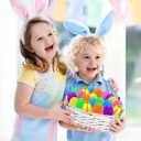 100 PCS 3" Large Plastic Easter Eggs with 6 Golden Eggs, Empty Fillable Colorful Eggs for Kids Easter Egg Hunt Classroom Prizes Basket Stuffers Easter Party Favors