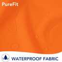 PureFit Outdoor Curtains for Detachable Sticky Tab Top Patio Waterproof  Weatherproof, UV and Fade Resistant Outside Curtains for Gazebo, Porch, Pergola, Privacy Curtain, 54 x 84 in, 2 Panels, Orange