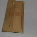 Leather Checkbook Cover with Pen Loop, Full Grain Check Book Holder Wallet for Personal & Duplicate Checks, Slim Money Organizer for Men & Women  Brown