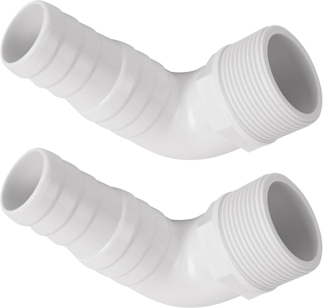 BlueStars Upgraded SPX1105Z3 1.5" 90 Degree Elbow Pool Hose Adapter - Compatible with Hayward SPX1105Z4, SPX1091Z7 Adapters - Replacement for Above-Ground Pool Pump, Filter, Skimmer - Pack of 2