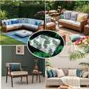 4PCS Patio Cushion Seat Covers Waterproof, Heavy-Duty Oxford Fabric, Sofa Slipcovers with Zipper, Washable & Non-Slip Replacement for Outdoor Furniture (25.6 * 25.6in,Leaf A)