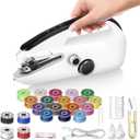 Mini Sewing Machine for Beginners Portable Handheld Sewing Machine with Dual Speed & Power Modes - Quick Stitch for Home Travel DIY Repairs Easy to use