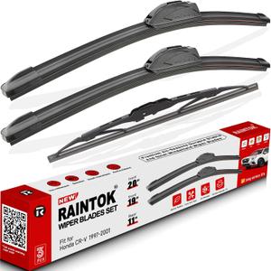 Windshield Wiper Blades Replacement for Honda CRV CR-V 1997 1998 1999 2000 2001 Original Factory Quality Front Rear Wipers Blade Set for My Car - 20" 19" 11" (Pack of 3)
