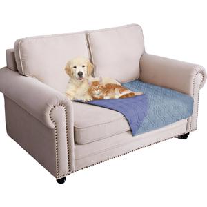 Ameritex Waterproof Dog Bed Cover Pet Blanket for Furniture Bed Couch Sofa Reversible (30x53 Inch (Pack of 1), Stoneblue+violetblue)