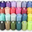 BlesSew Sewing Thread - 24 Spools of Polyester Thread for Sewing Machine for Beginners, Hand Stitching & Quilting - 1000 yds per Spool in Light Colors (Coral)