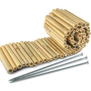 Bamboo Short Fence Outdoor Landscape Edging Flexible Decorative Border 7.8'' H x 47'' L