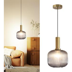 Battery Operated Pendant Light,Glass Battery Ceiling Light Fixtures with Wireless Remote Dimmable,10 Colors Modes Rechargeable Chandelier for Kitchen,Dining Room,Living Room,Bedroom(Clear)