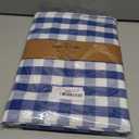 Urban Villa Tablecloth Buffalo Check Table Cloth Tabletop Cover Kitchen Dining Tablecloth 100% Cotton Great Parties Wedding Holiday Dinner Blue/White Rectangle 60X84 Inches 6-8 Seats Table Cloth