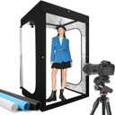 Photo Light Box, Portable 47"x39"x78" Photo Studio Light Box, Shooting Tent Kit with 768 Light Beads and 3 Color Backdrops. Large Lightbox with 6 Stepless Dimming Light Boards for Photography