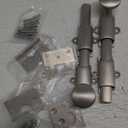 khtumeware 6 inches 2-Pack, Brushed Satin Nickel Solid Brass Dutch Door Surface Slide Latches & Slide Surface Bolts, Decorative Surface Slide Bolts for Windows and Doors