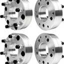 2 x 5x5 to 6x5.5 2" Wheel Spacers For Chevrolet For Dodge For GMC | Forged Spacers with 5 Lug 78.1mm 14x1.5 Studs | Silver Wheel Spacers Adapters 4PC
